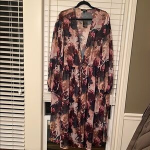 Floral Sheer Maxi Dress